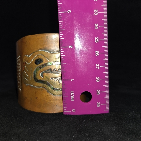 *RARE* Vintage Copper Dragon Cuff - Picture 7 of 7